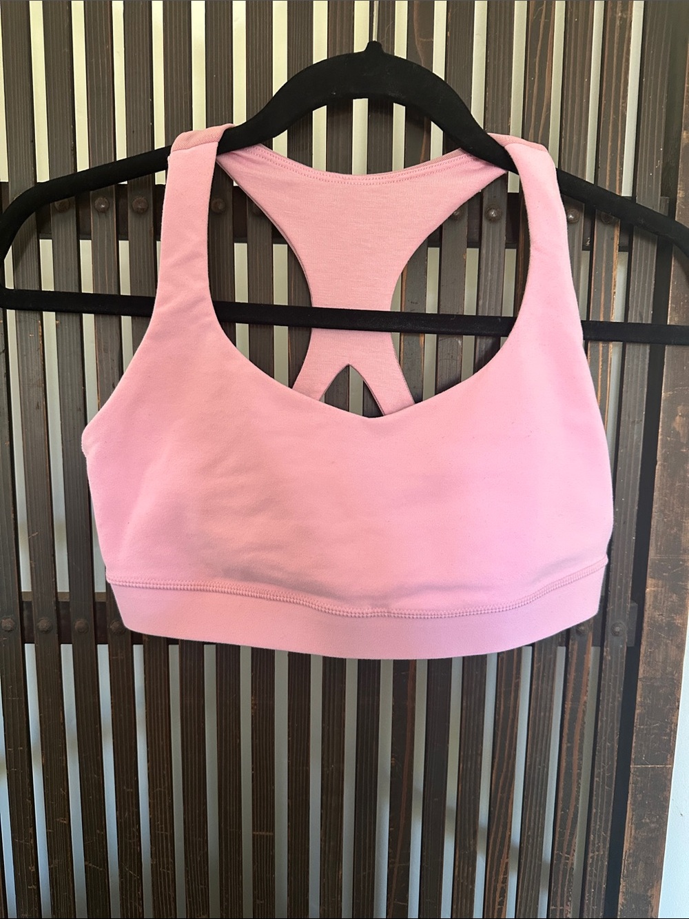 lululemon athletica Soft Pink Racerback Sports Bra